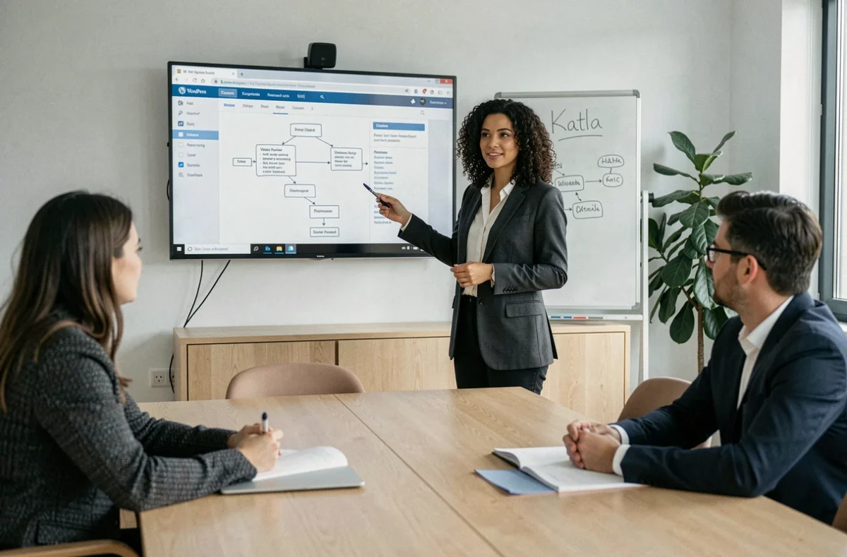 Présentation d'un projet WordPress par l'équipe de l'agence Katla dans la Vienne