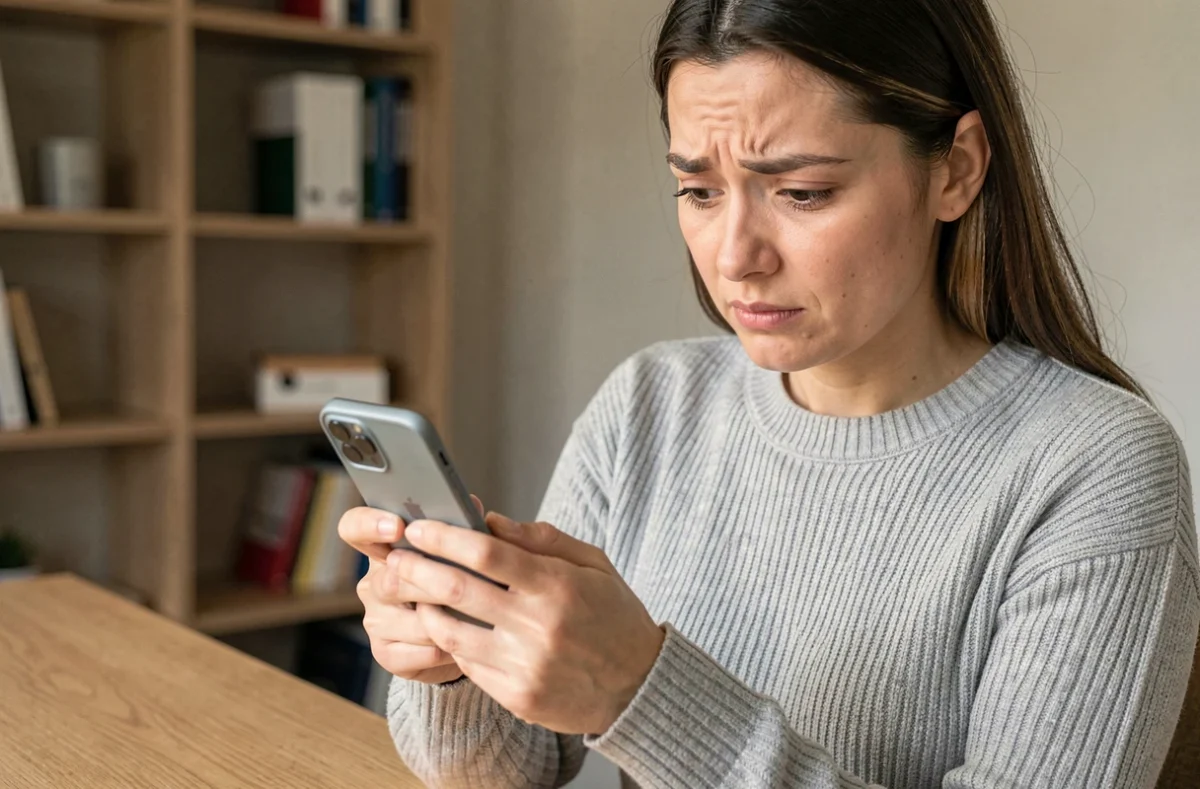 Femme tenant un smartphone Android cherchant le presse-papier dans les paramètres du clavier