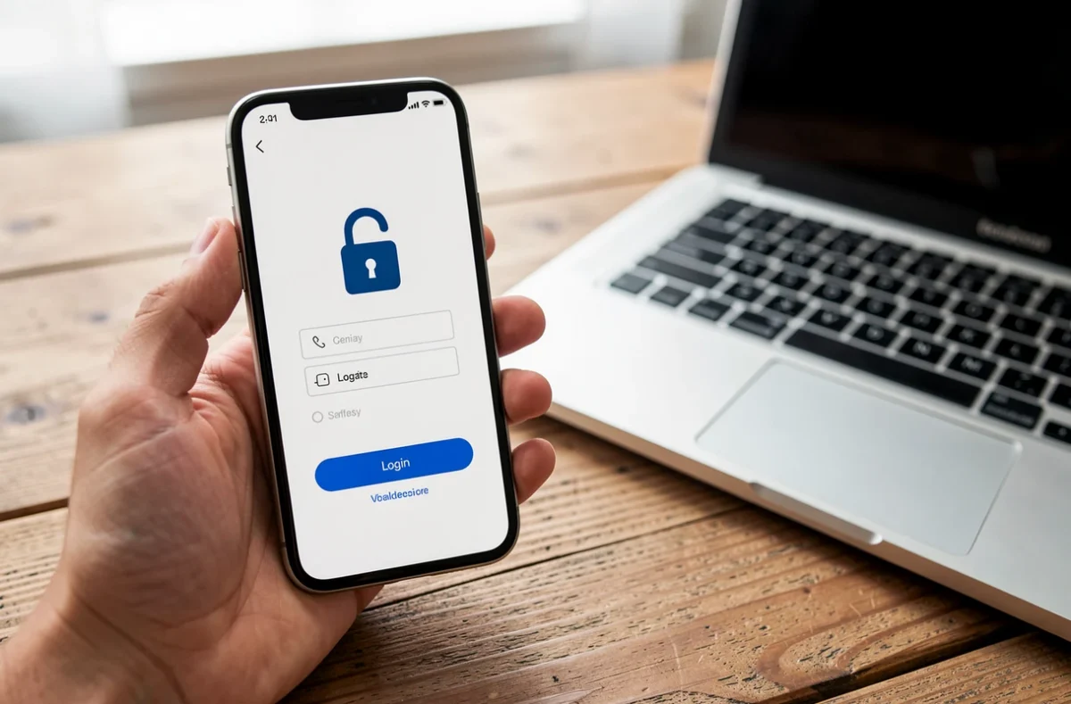 Smartphone et ordinateur portable prêts pour une connexion sécurisée